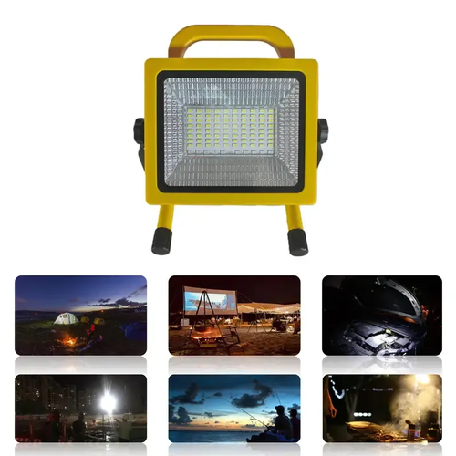 🔥💡1pc LED Stand Floodlight, Heat Dissipation, Three Speed Dimming, Suitable For Outdoor Emergency, Workshop, Garage, Night Fishing, Camping🎉👇