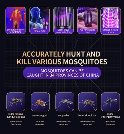 SUS NICKEL PLATEDSHOCKABSORBER SUS galvanized stainless steel power grid is adopted,and mosquitoes can instantly release 3000 volts when approaching,killing poisonous mosquitoes in 0.1s
