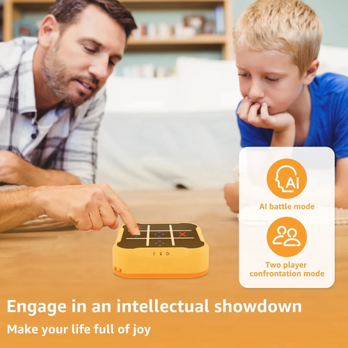 Children's electronic tic-tac-toe game