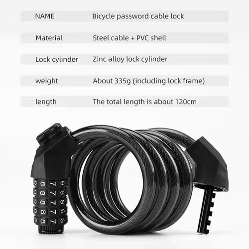 🔥Super anti-theft five-digit bicycle combination lock🔒