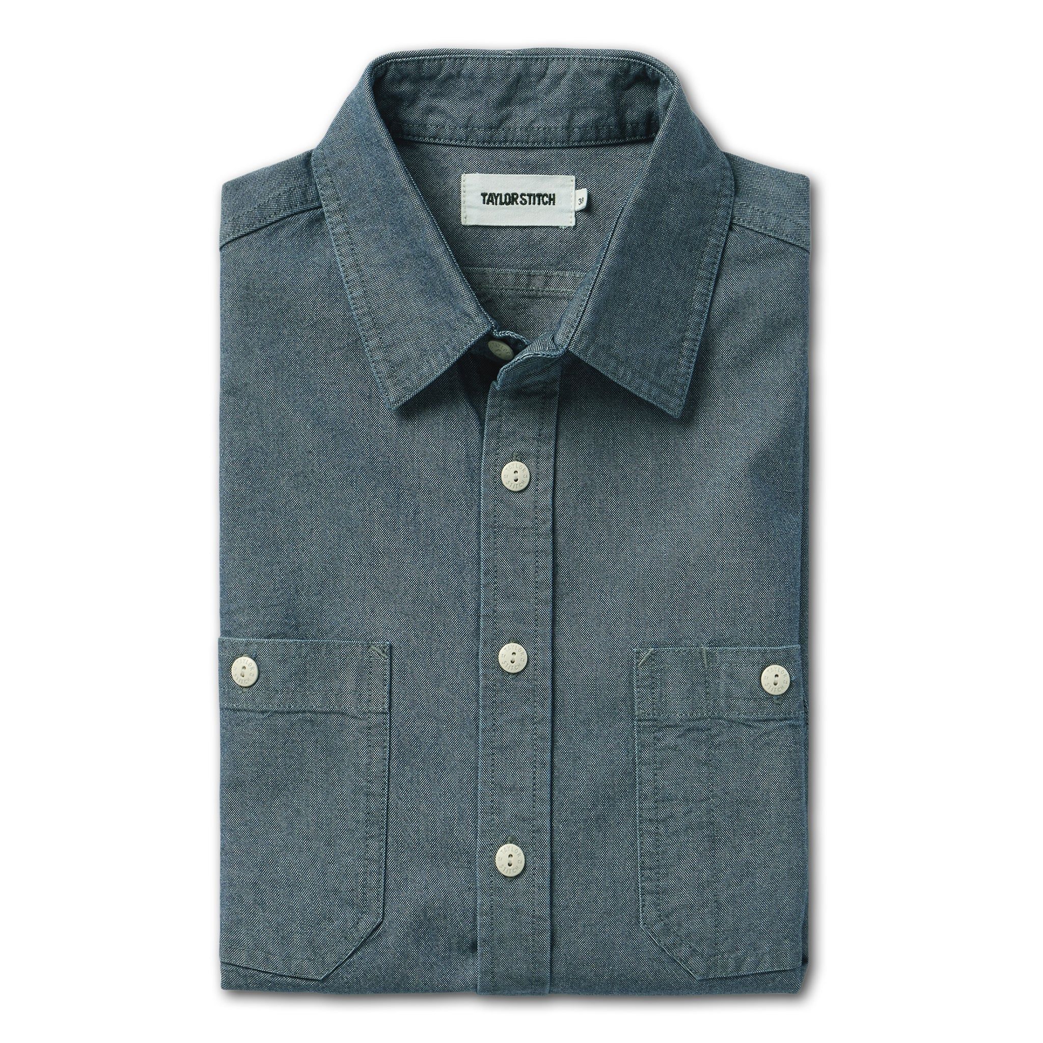 Nruuv Utility Shirt in Rinsed Selvage Chambray