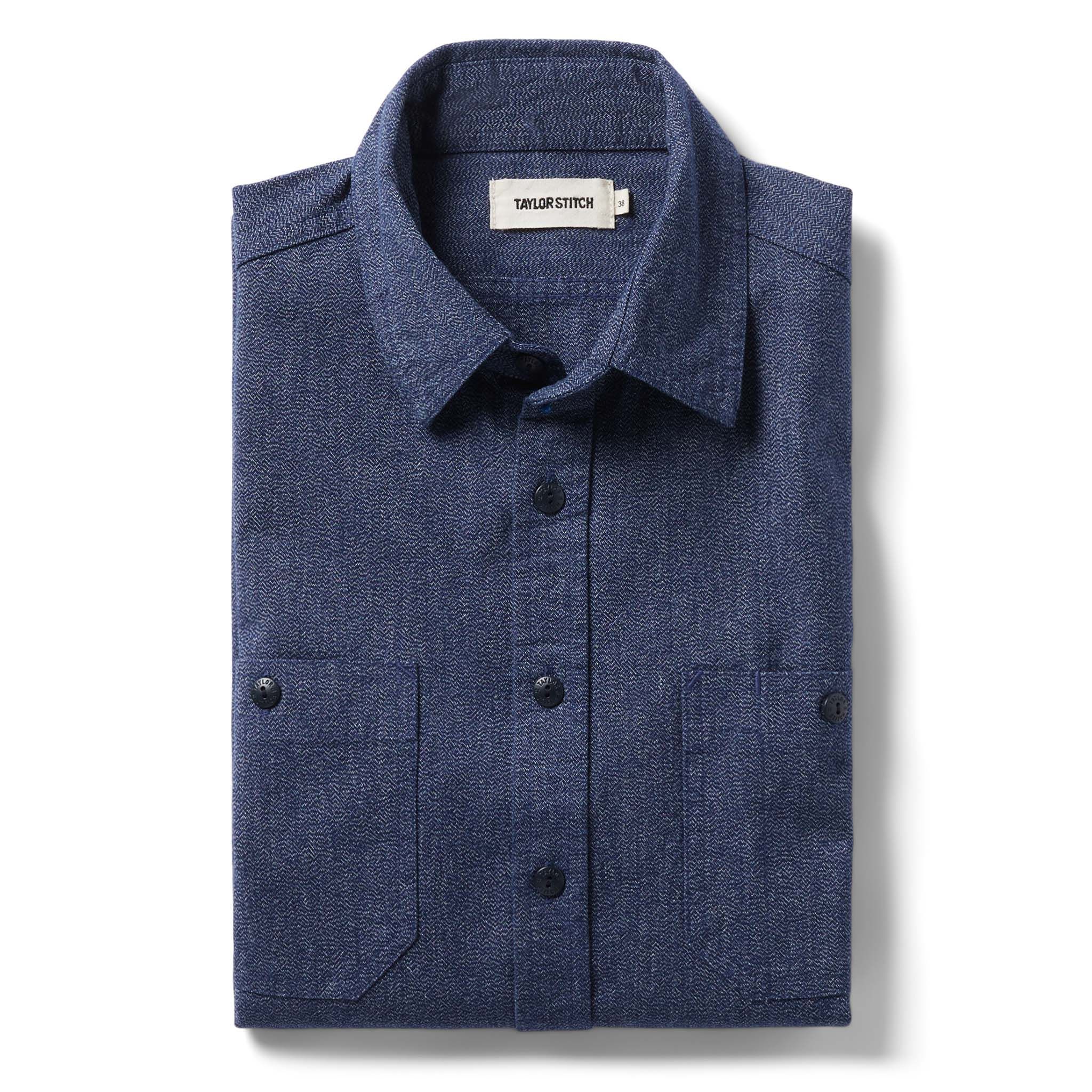 Nruuv Utility Shirt in Navy Jaspe