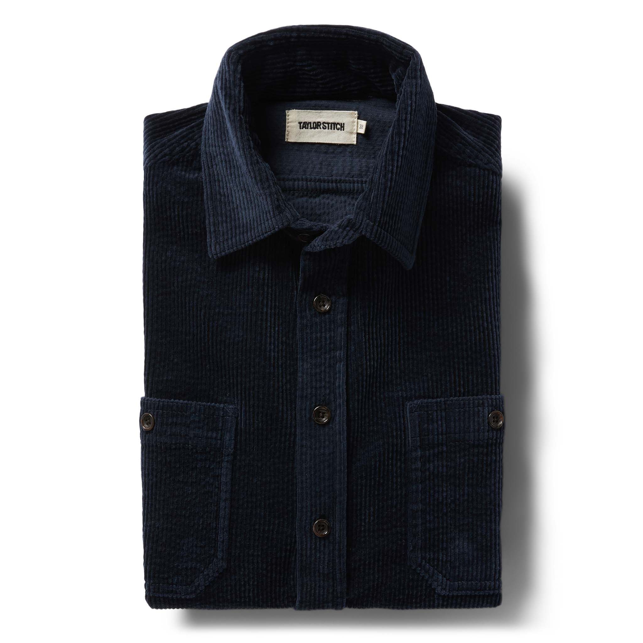 Nruuv Utility Shirt in Dark Navy Crepe Cord