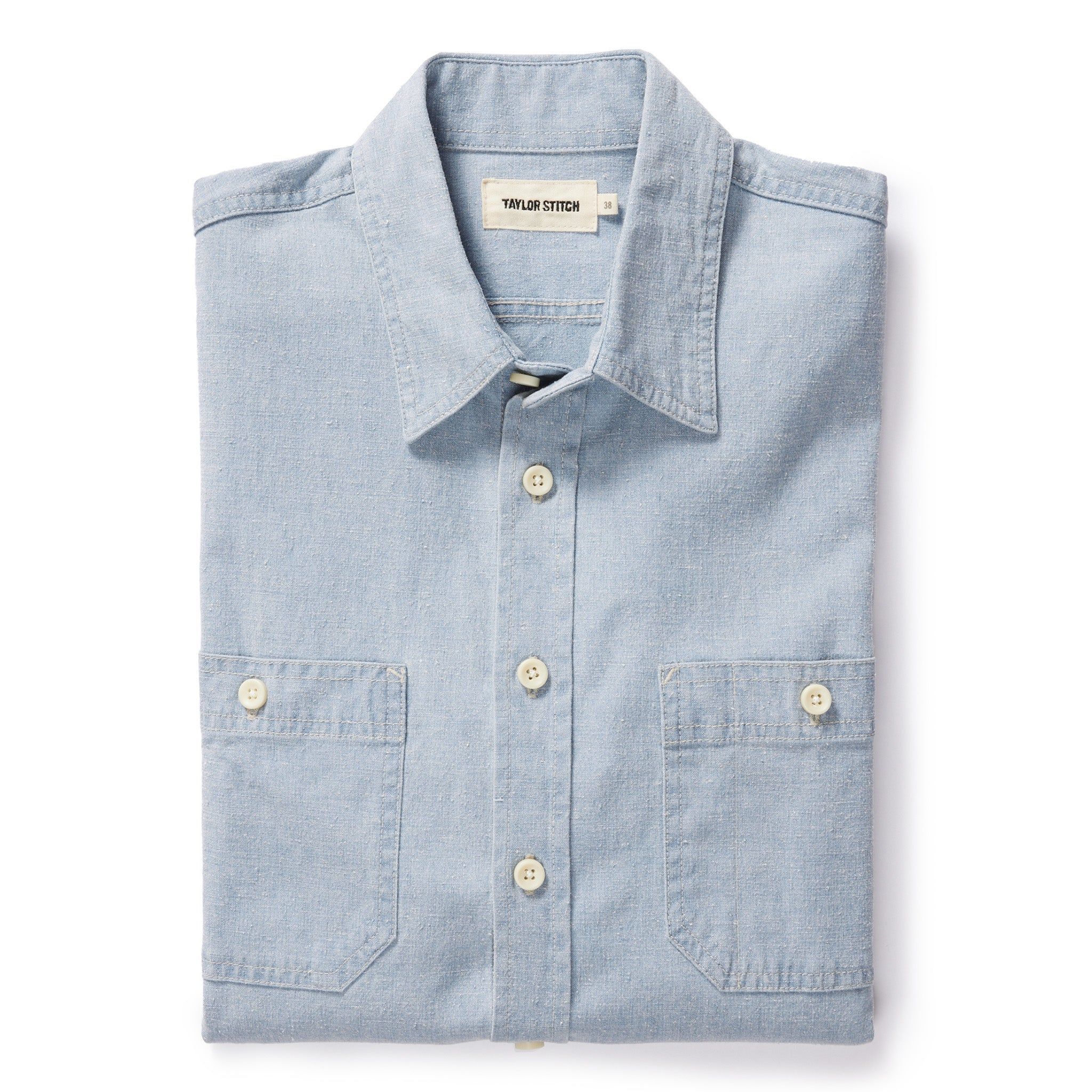 Nruuv Utility Shirt in Washed Indigo Boss Duck