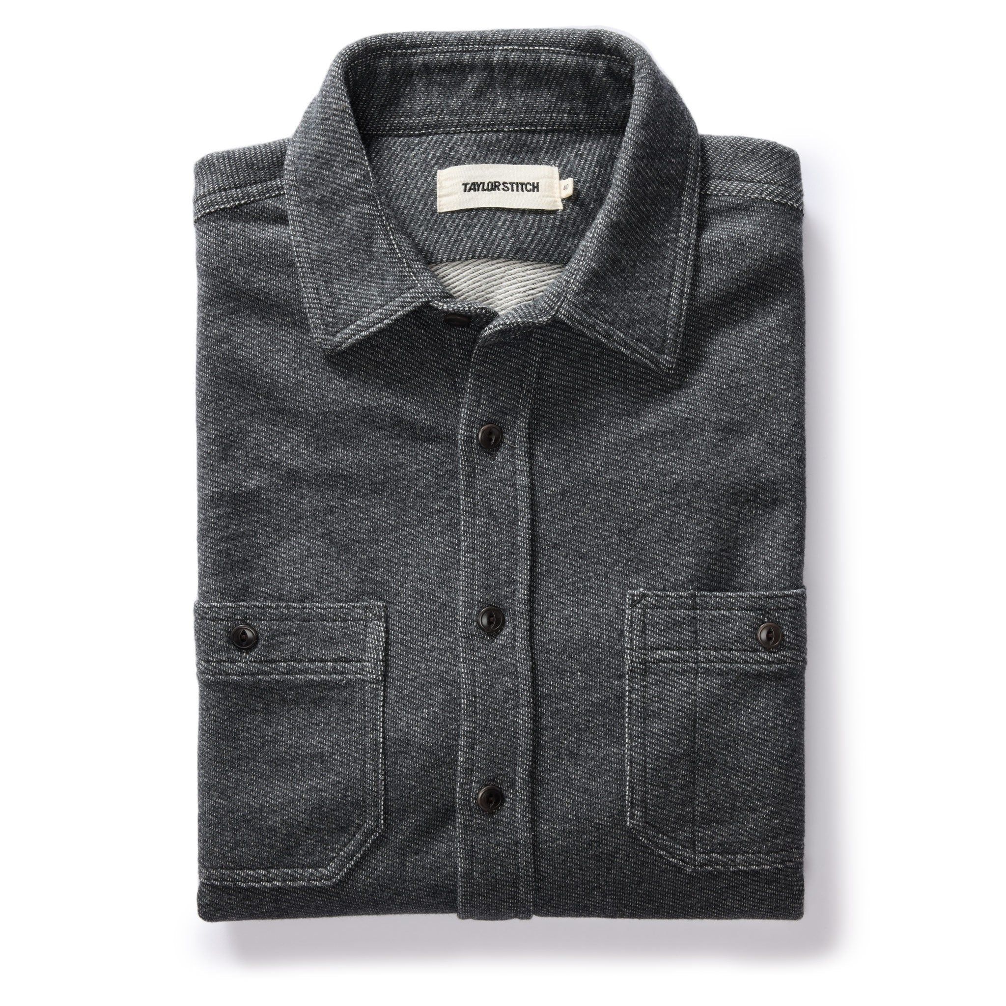 Nruuv Utility Shirt in Navy French Terry Twill Knit