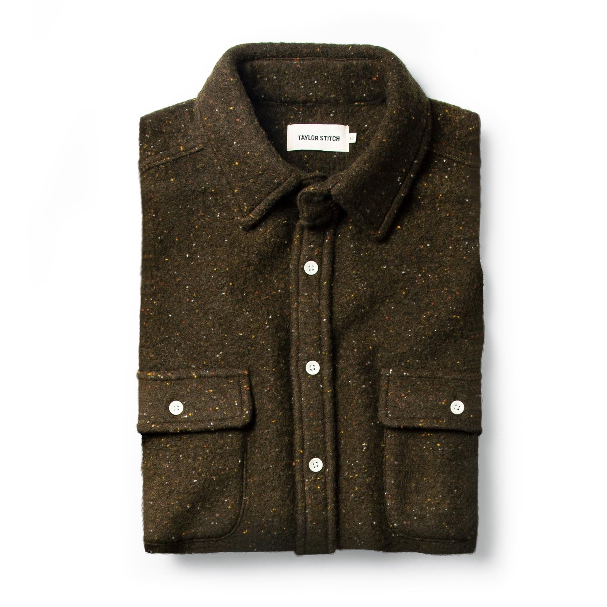 Nruuv Leeward Shirt in Olive Donegal