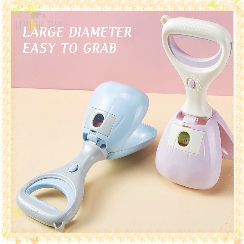 Pet Toilet Picker Large Diameter Poop Scooper Shoveling for Dogs Cats Easy To Carry Poop Picker Out Garbage Bag