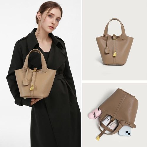 Nairobi Fashion Multi-Function Bucket Bag - Genuine PU Leather Crossbody Saddle Bag for Mama & Lady
