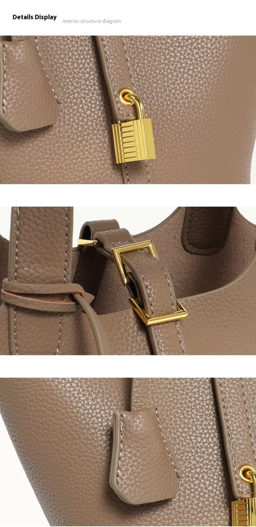 Nairobi Fashion Multi-Function Bucket Bag - Genuine PU Leather Crossbody Saddle Bag for Mama & Lady