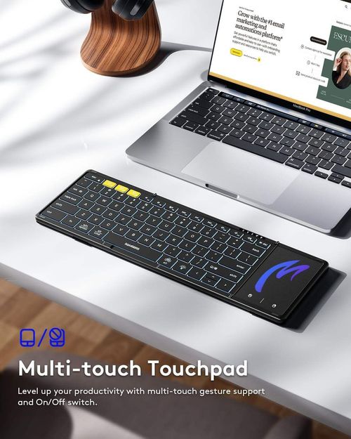 Nairobi Pro 3-in-1 Foldable Keyboard - with Touchpad & Backlight for Phone, Tablet, Laptop