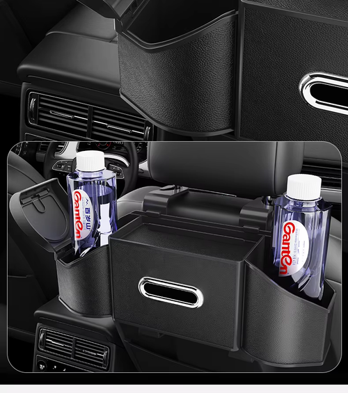 Ghana's Ultimate Car Organizer - Back Seat Storage Box with Tissue Holder & Cup Holders for TroTro & Family Cars