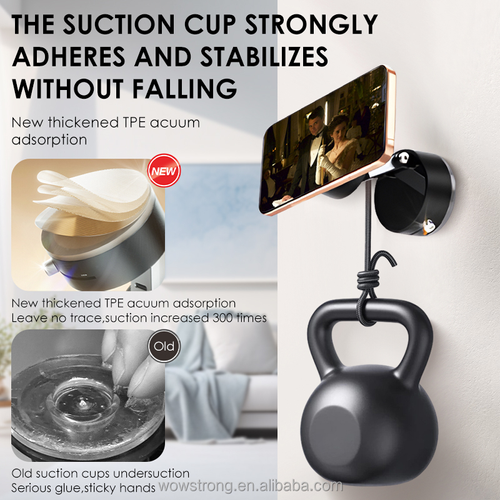 2025 New Version Foldable Portable Vacuum Magnetic Cell Phone Holder Magnetic Suction Phone Mount Dual Sided Phone Stand