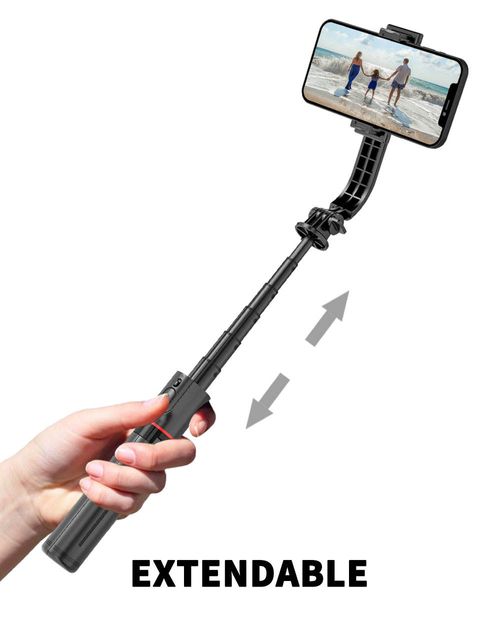 Mini phone tripod with zoom, pocket selfie stick, retractable Bluetooth handle for DSLR shooting.