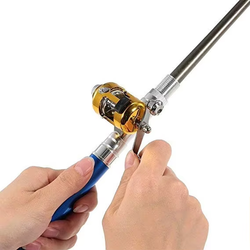 1m Mini Pocket Fishing Rod - Portable Aluminum Alloy Pen-Style Ice Fishing Rod
