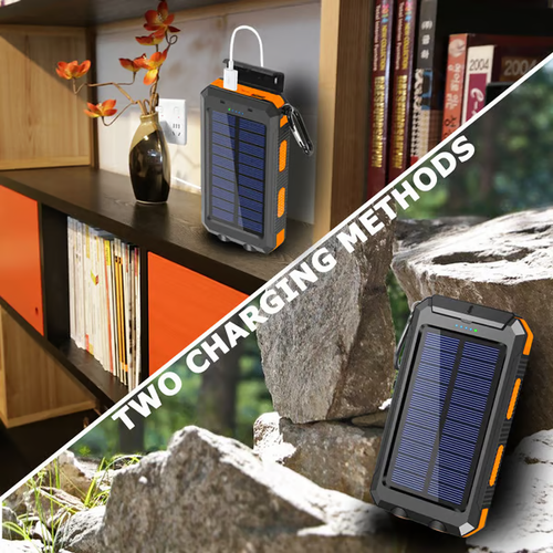 Tired of blackouts killing your phone? This 10,000mAh solar power bank gives you 3 full charges – with sun or socket!