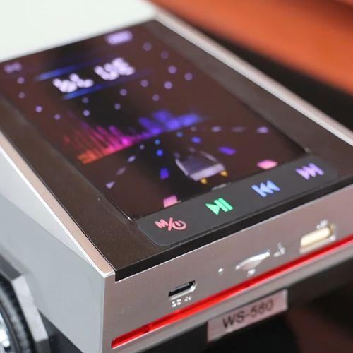 Accra BoomBox Car Speaker - Wireless Mini Sound System with LED Lights, FM Radio & TF USB Playback