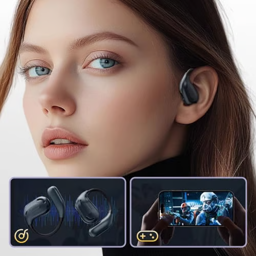 Ghana's Newest AirFlow Wireless Earbuds - Open-Ear Design with 36H Playtime & Smart Noise Control
