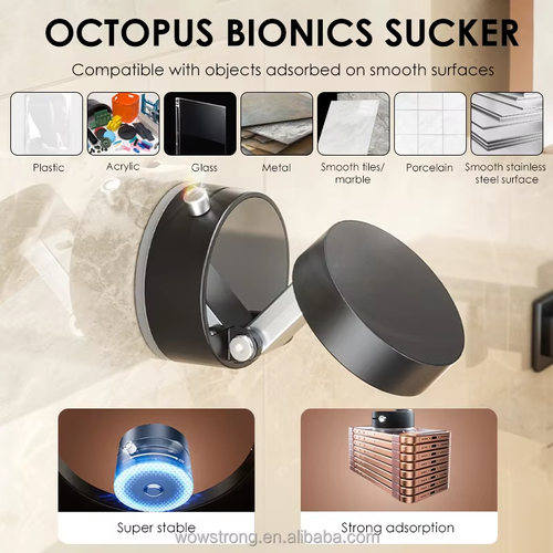 2025 New Version Foldable Portable Vacuum Magnetic Cell Phone Holder Magnetic Suction Phone Mount Dual Sided Phone Stand