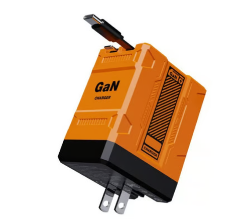 2-in-1 GaN PD3.0 Charger with Retractable Cables（Plug specifications: US standard plug）