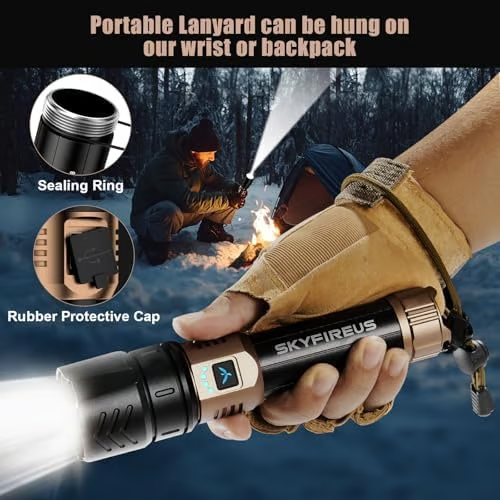 SKYFIRE LED Flashlights High Lumens with Ignition Lens