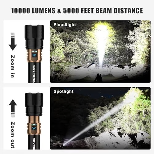 SKYFIRE LED Flashlights High Lumens with Ignition Lens
