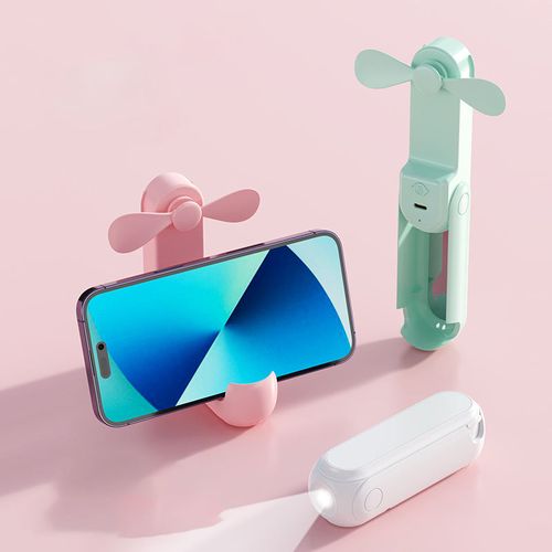 The Dumsor Buster Mini Fan - Your Phone Power, Light & Cool Air!