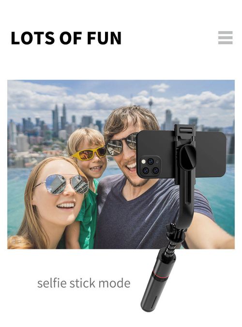 Mini phone tripod with zoom, pocket selfie stick, retractable Bluetooth handle for DSLR shooting.