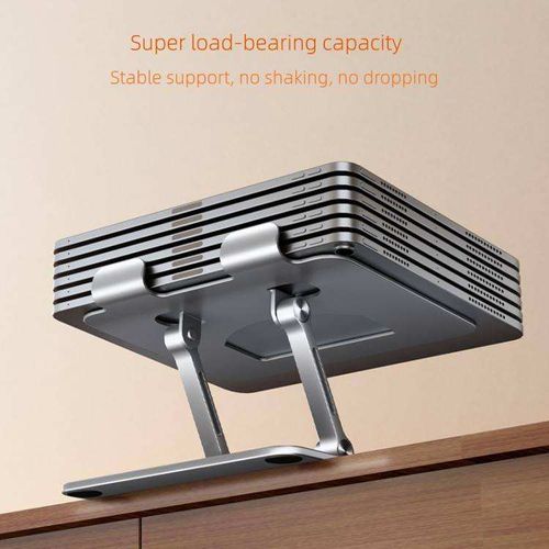 Upgraded 360° Rotatable Aluminum Alloy Tablet Stand, Adjustable Desktop Holder for iPad & Phones
