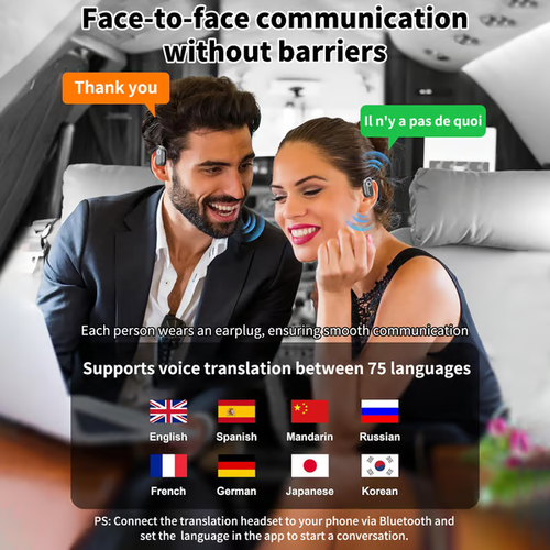 ⏰ Limited Offer! | Premium AI Translation Earbuds | Wireless OWS | BT 5.4 | Works with iPhone & Android | Fast Delivery Ghana