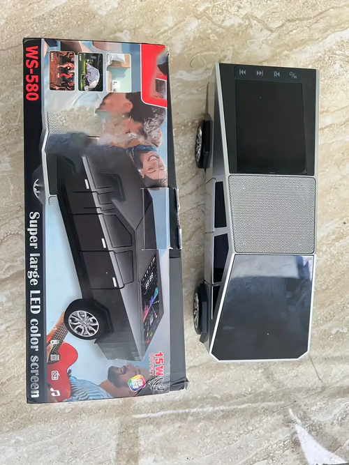 Accra BoomBox Car Speaker - Wireless Mini Sound System with LED Lights, FM Radio & TF USB Playback