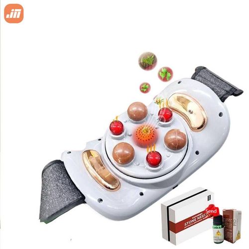Dual-Head Abdominal Massager — Reversible Abdominal Massage Belt with Heating and Kneading Functions