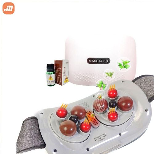Dual-Head Abdominal Massager — Reversible Abdominal Massage Belt with Heating and Kneading Functions