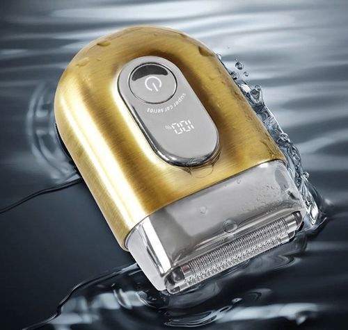 Magnetic three-blade head full-body washable portable car razor