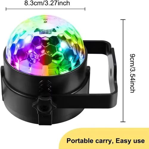 Disco Strobe Light with Remote Control Party Light Crystal Magic Ball RGB Stage Light