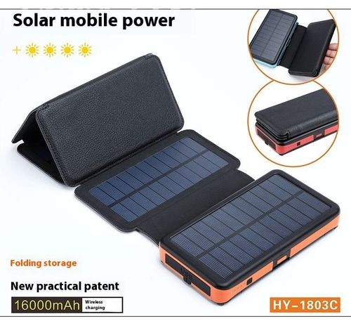 waterproof, dustproof and drop-proof foldable dual LED solar power bank solar portable power bank