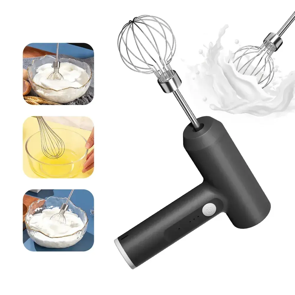 Cordless Electric Food Mixer Portable 3 Speed ​​Egg Beater Baking Dough Cake Cream Mixer Kitchen Tools