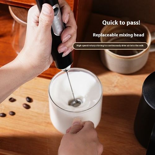 Home Wireless Electric Modern Design Milk Frother Handheld Tea and Egg Whisk Tool New Environmentally Friendly Coffee and Tea and Milk Tool
