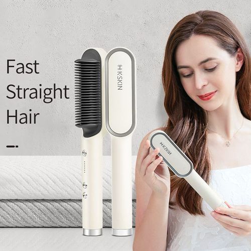 Bestselling hot K.SKIN Brand direct shipping comb portable infrared two-in-one straightener comb electric straightener
