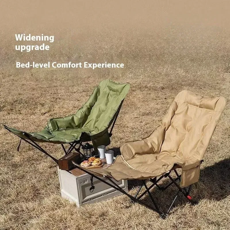 Chaise Lounge Outdoor Folding Chair Camping Chair Portable Moon Chair Adjustable Office Siesta Beach Chair Fishing Stool