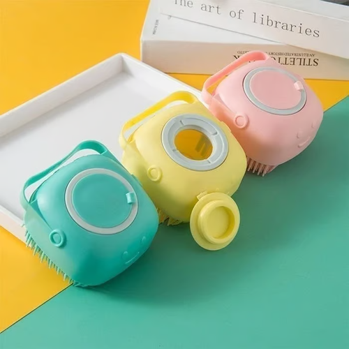 Gentle silicone pet bath brush, making pets' lives happier.