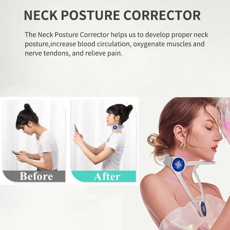 Adjustable Neck Collar for Posture Correction – Anti-Forward Head Tilt Support, Ideal for Students & Office Workers