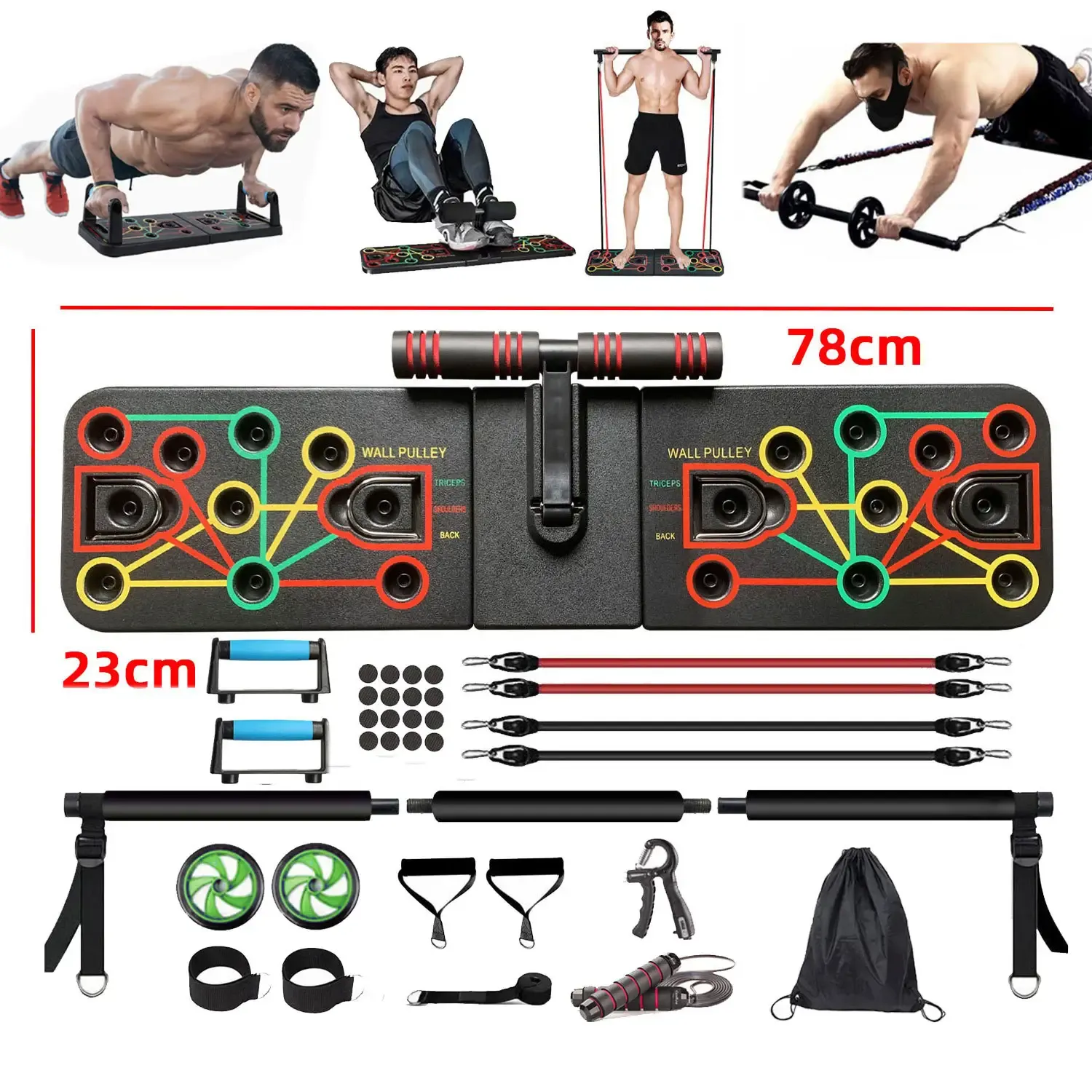 Multi-Functional Push-Up Board Adjustable Angles Multiple Training Levels Targets Chest and Abs Non-Slip Durable Home Fitness Equipment