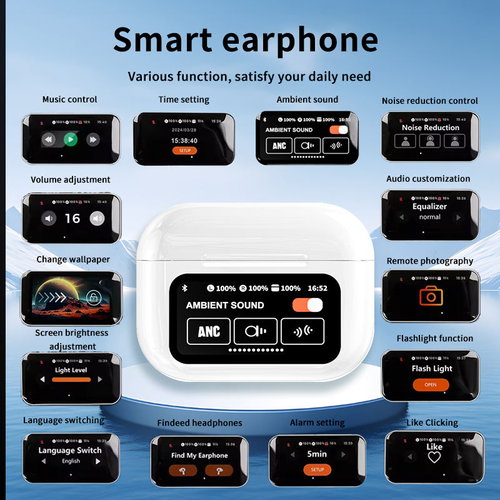 High-end color screen Bluetooth earbuds