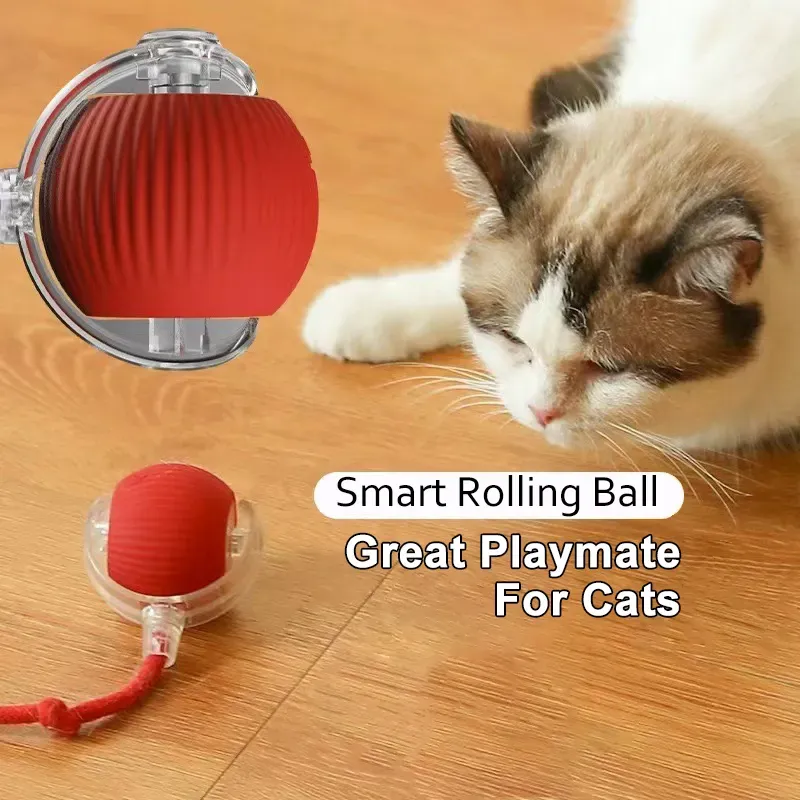 Auto-Rolling Bouncing Cat Ball – Self-Entertaining Interactive Toy for Cats – Boredom Buster & Exercise Helper