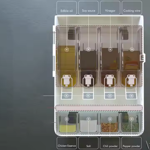 multi-functional condiment storage rack