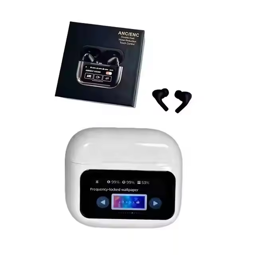 A9Pro Tws BT earbuds music earphones LCD color touch screen earphones sports outdoor noise reduction wireless earphones A9Pro