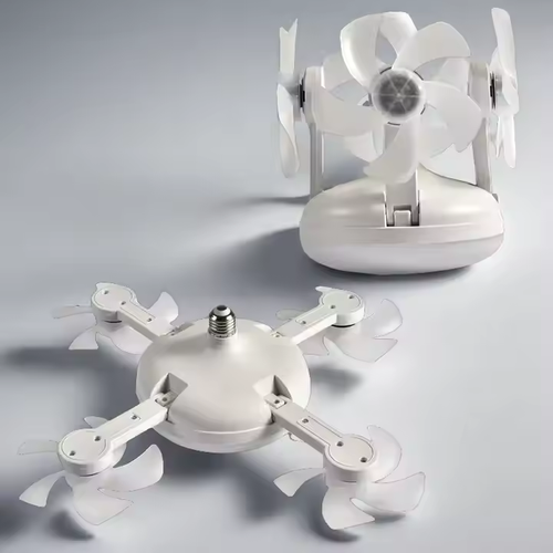 remote-controlled ceiling fan with light