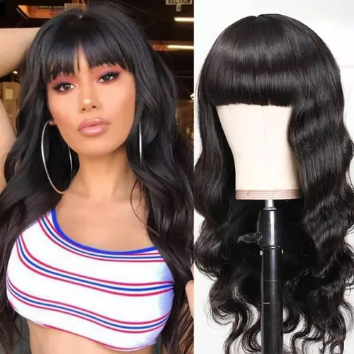 brown-black wig
