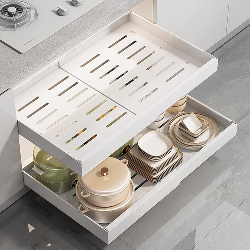 kitchen cabinet with pull-out basket