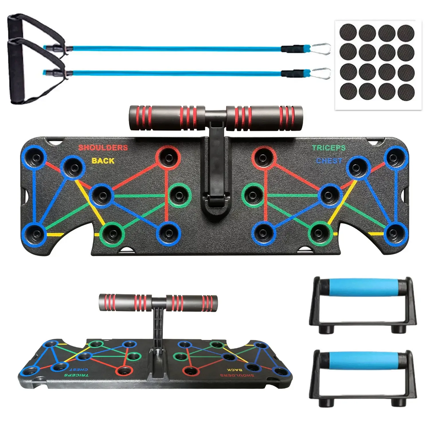 Multi-Functional Push-Up Board Adjustable Angles Multiple Training Levels Targets Chest and Abs Non-Slip Durable Home Fitness Equipment